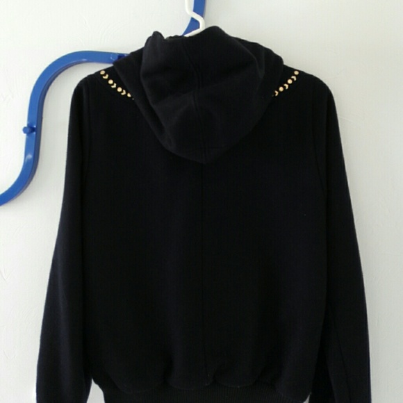 Lauren Moffatt wool bomber jacket zip hoodie - Picture 6 of 7